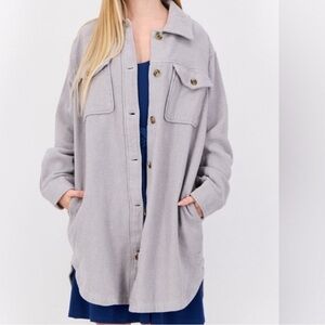 Aerie Light Gray Jacket with Pockets